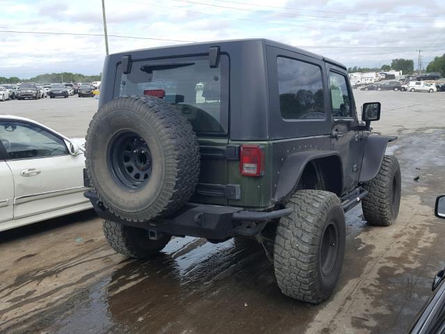 1J4FA241X7L163523 - 2007 JEEP WRANGLER X GREEN photo 4