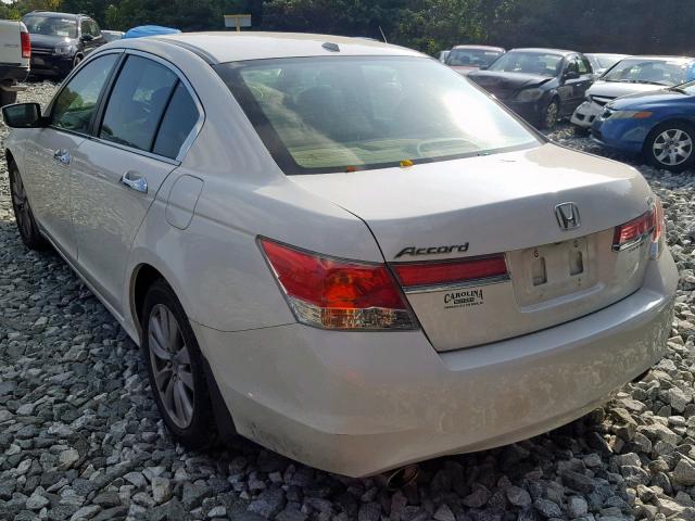 1HGCP3F89BA027302 - 2011 HONDA ACCORD EXL WHITE photo 3