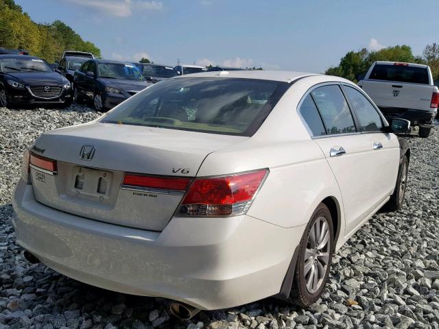 1HGCP3F89BA027302 - 2011 HONDA ACCORD EXL WHITE photo 4