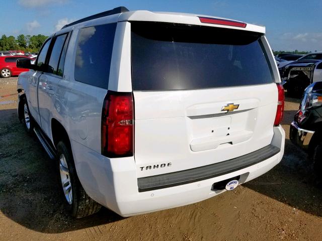 1GNSKBKC5HR135236 - 2017 CHEVROLET TAHOE K150 WHITE photo 3