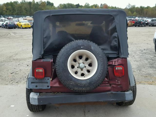 1J4FA39S52P738782 - 2002 JEEP WRANGLER / MAROON photo 9