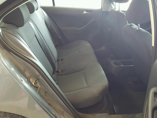 3VW2K7AJ7BM362259 - 2011 VOLKSWAGEN JETTA BASE Մոխրագույն լուսանկար 6