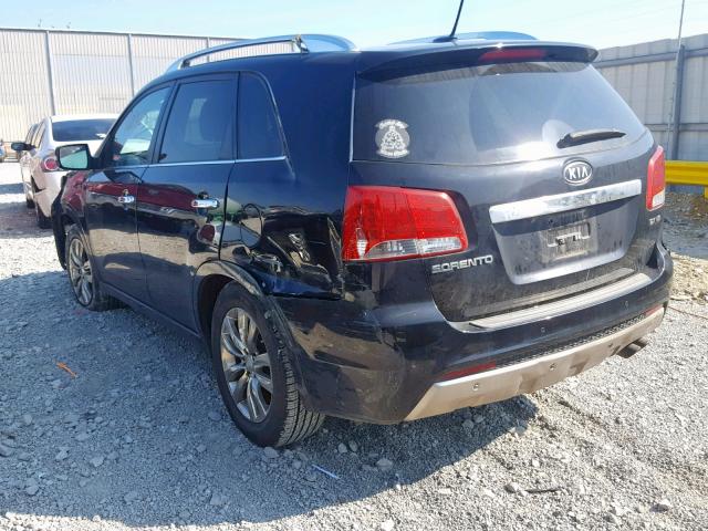 5XYKW4A20CG187673 - 2012 KIA SORENTO SX BLACK photo 3