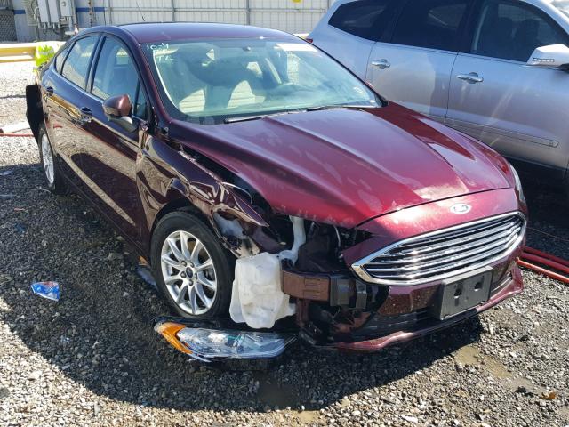 3FA6P0G73HR161551 - 2017 FORD FUSION S BURGUNDY photo 1