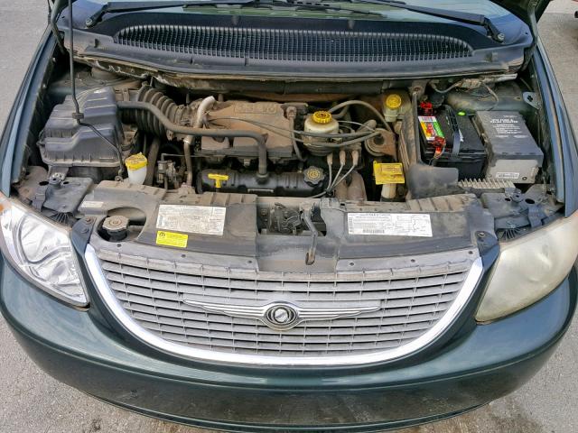 2C4GP44G81R120662 - 2001 CHRYSLER TOWN & COU GREEN photo 7