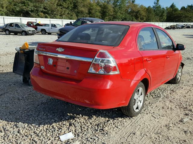 KL1TD5DEXBB146876 - 2011 CHEVROLET AVEO LS RED photo 4