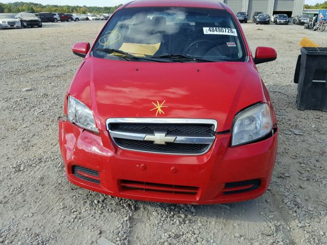 KL1TD5DEXBB146876 - 2011 CHEVROLET AVEO LS RED photo 9