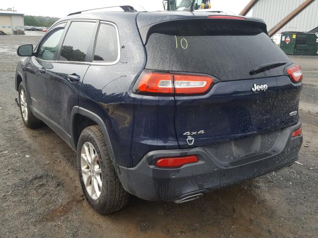 1C4PJMCS3FW514012 - 2015 JEEP CHEROKEE L BLUE photo 3