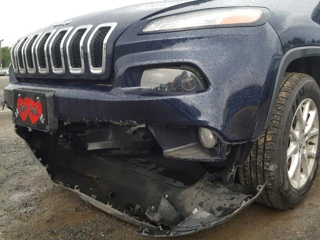 1C4PJMCS3FW514012 - 2015 JEEP CHEROKEE L BLUE photo 9