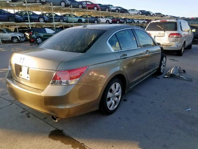 1HGCP2F82AA004601 - 2010 HONDA ACCORD EXL GOLD photo 4