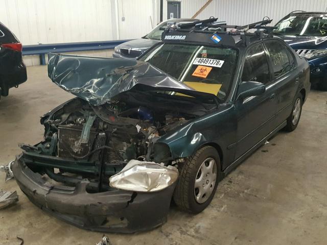 2HGEJ661XXH539786 - 1999 HONDA CIVIC BASE GREEN photo 2