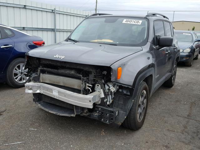 ZACCJAAT3GPD73322 - 2016 JEEP RENEGADE S 灰色 照片 2