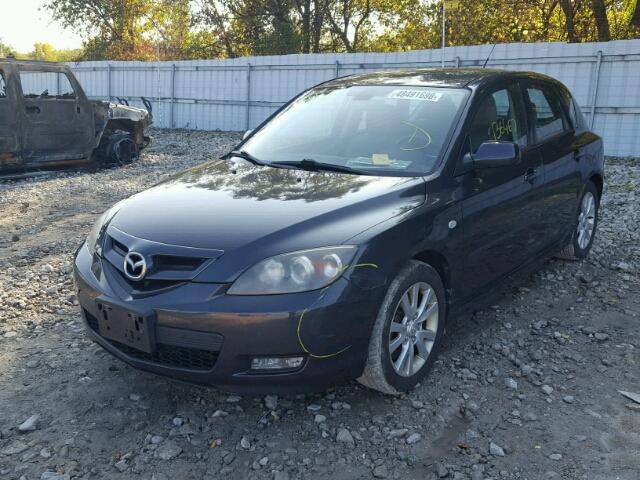 JM1BK343X71617774 - 2007 MAZDA 3 HATCHBAC BLACK photo 2