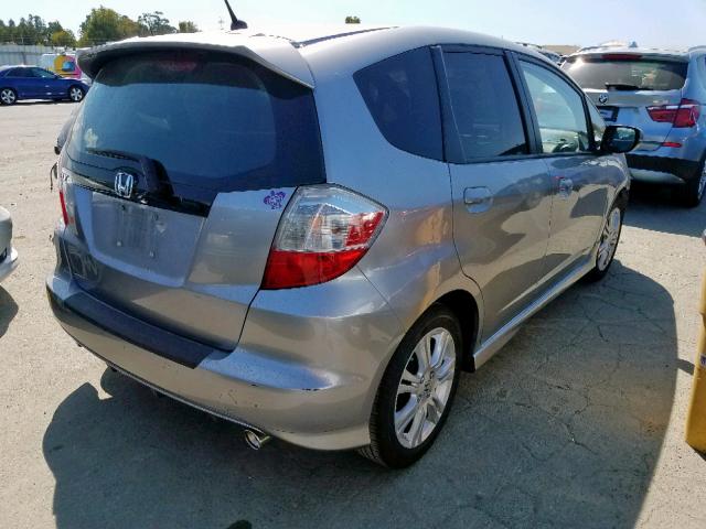 JHMGE88419S043316 - 2009 HONDA FIT SPORT SILVER photo 4