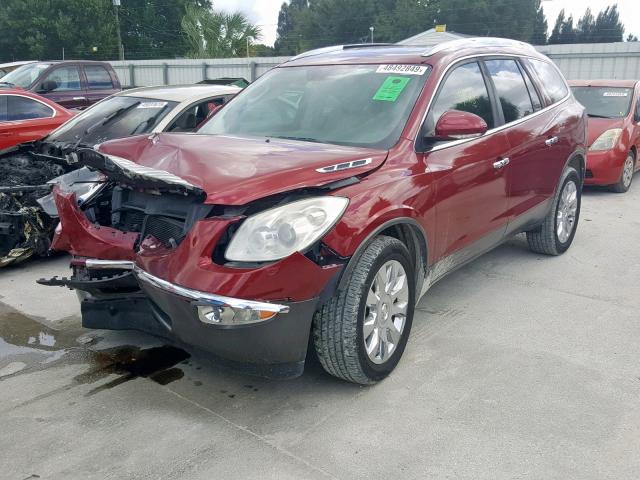 5GALRCED8AJ230530 - 2010 BUICK ENCLAVE CX RED photo 2
