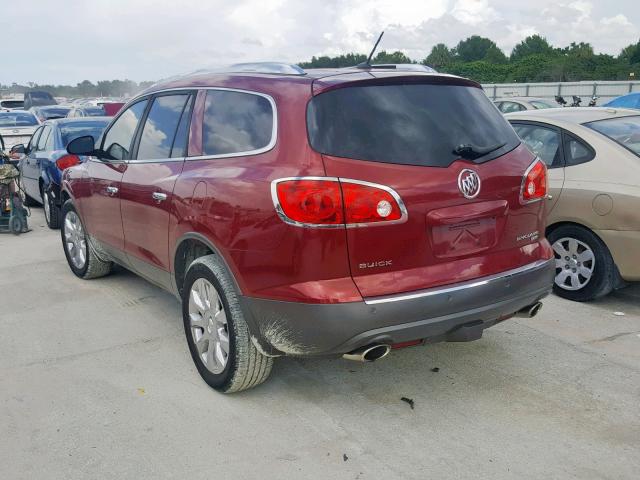 5GALRCED8AJ230530 - 2010 BUICK ENCLAVE CX RED photo 3