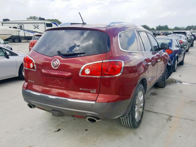 5GALRCED8AJ230530 - 2010 BUICK ENCLAVE CX RED photo 4