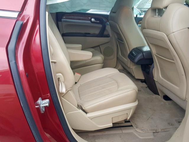 5GALRCED8AJ230530 - 2010 BUICK ENCLAVE CX RED photo 6