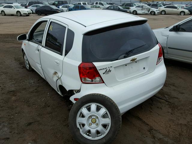 KL1TJ62634B182972 - 2004 CHEVROLET AVEO LS WHITE photo 3