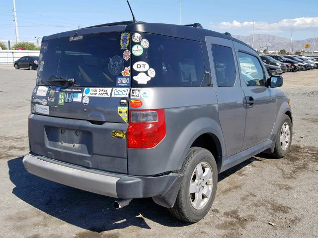 5J6YH28675L032802 - 2005 HONDA ELEMENT EX GRAY photo 4