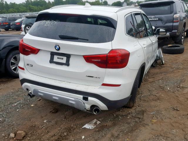 5UXTR9C55KLE18345 - 2019 BMW X3 XDRIVE3 WHITE photo 4