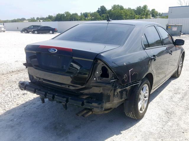 3FAHP0GA2CR432354 - 2012 FORD FUSION S BLACK photo 4