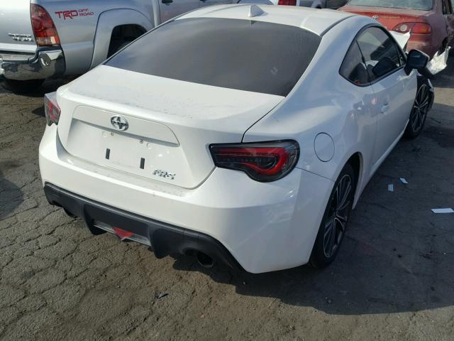 JF1ZNAA15F8701302 - 2015 TOYOTA SCION FR-S WHITE photo 4