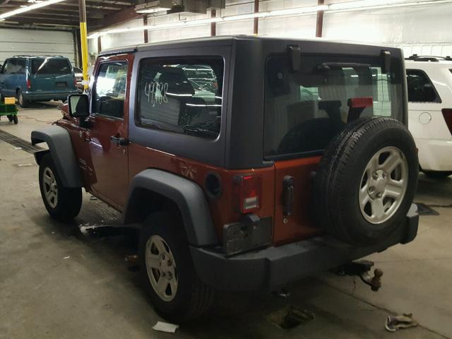 1C4AJWAG5EL192781 - 2014 JEEP WRANGLER S MAROON photo 3