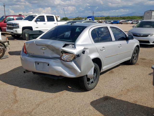 1G1AL58F287145814 - 2008 CHEVROLET COBALT LT SILVER photo 4