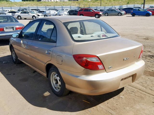 KNADC123816080794 - 2001 KIA RIO GOLD photo 3