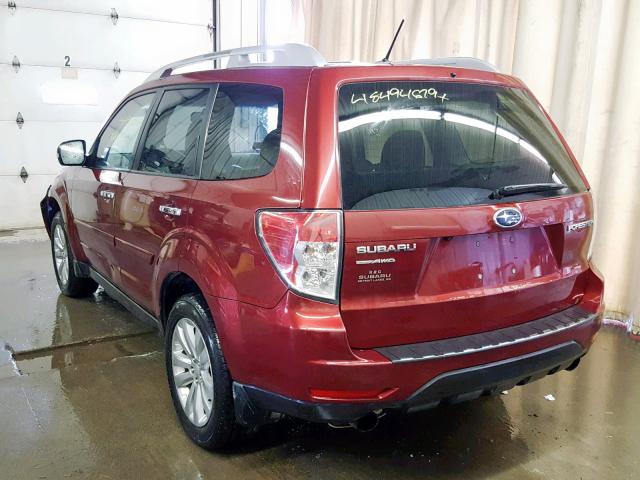 JF2SHBHC3CH451720 - 2012 SUBARU FORESTER T MAROON photo 3