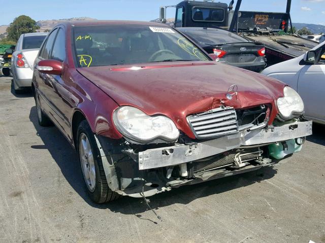 WDBRF61J62F288542 - 2002 MERCEDES-BENZ C 240 RED photo 1