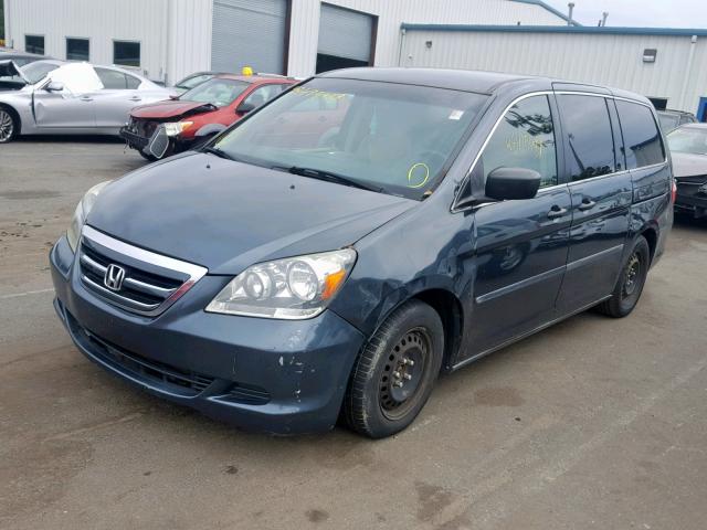 5FNRL38205B079037 - 2005 HONDA ODYSSEY LX BLUE photo 2