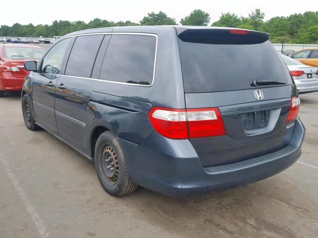 5FNRL38205B079037 - 2005 HONDA ODYSSEY LX BLUE photo 3