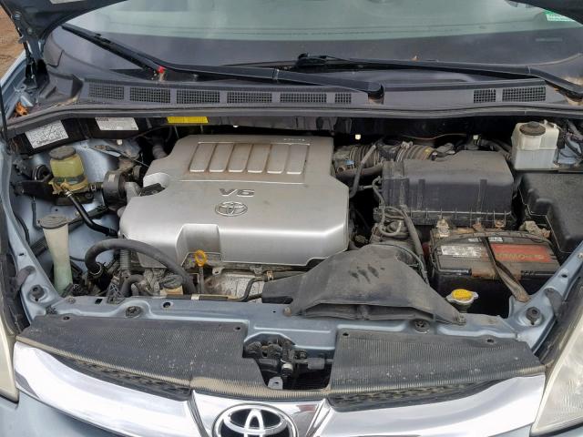 5TDBK22C78S021796 - 2008 TOYOTA SIENNA XLE BLUE photo 7