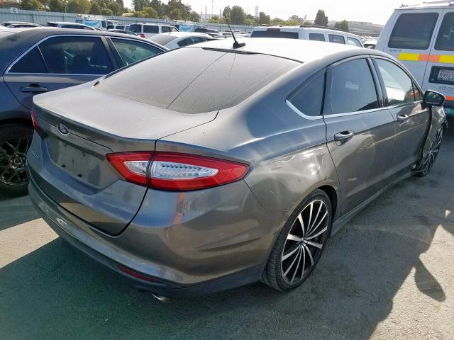 3FA6P0G74DR263743 - 2013 FORD FUSION S GRAY photo 4