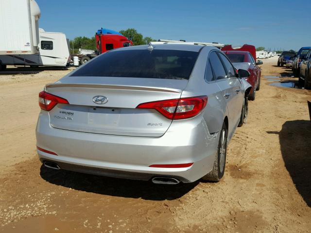 5NPE34AF1HH524909 - 2017 HYUNDAI SONATA SPO SILVER photo 4