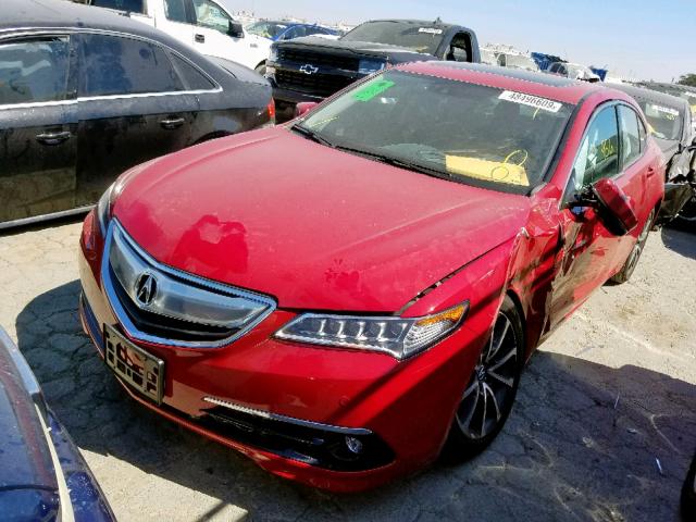 19UUB2F75HA000790 - 2017 ACURA TLX ADVANC RED photo 2