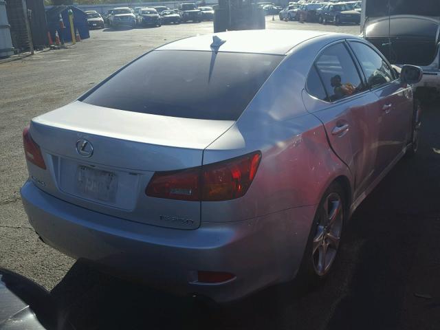 JTHBK262372028833 - 2007 LEXUS IS 250 SILVER photo 4