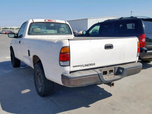 5TBJN32112S267248 - 2002 TOYOTA TUNDRA WHITE photo 3