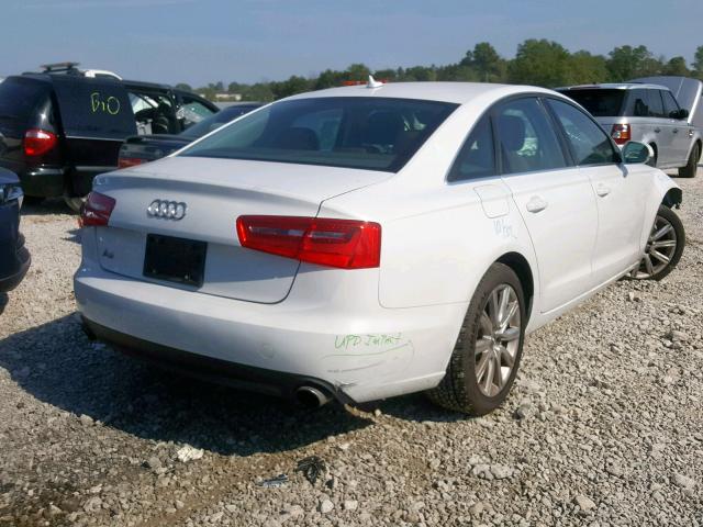 WAUCFAFC9EN023495 - 2014 AUDI A6 PREMIUM WHITE photo 4