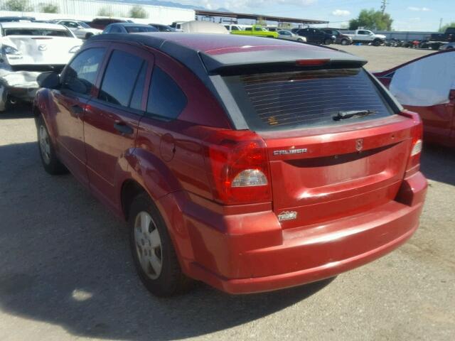 1B3HB28B87D101810 - 2007 DODGE CALIBER RED photo 3