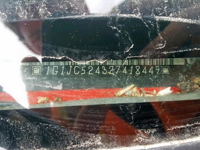 1G1JC524327418449 - 2002 CHEVROLET CAVALIER B RED photo 10