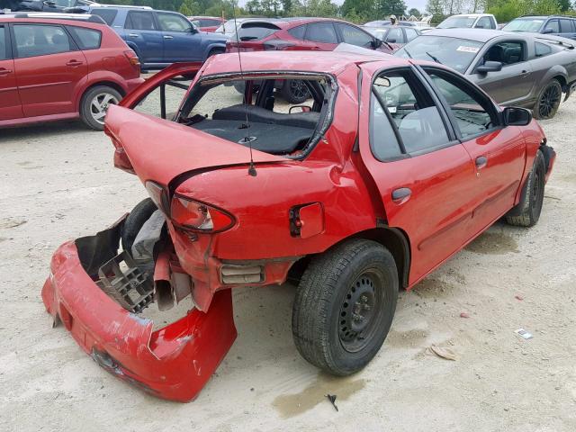 1G1JC524327418449 - 2002 CHEVROLET CAVALIER B RED photo 4