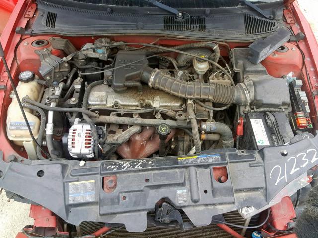 1G1JC524327418449 - 2002 CHEVROLET CAVALIER B RED photo 7