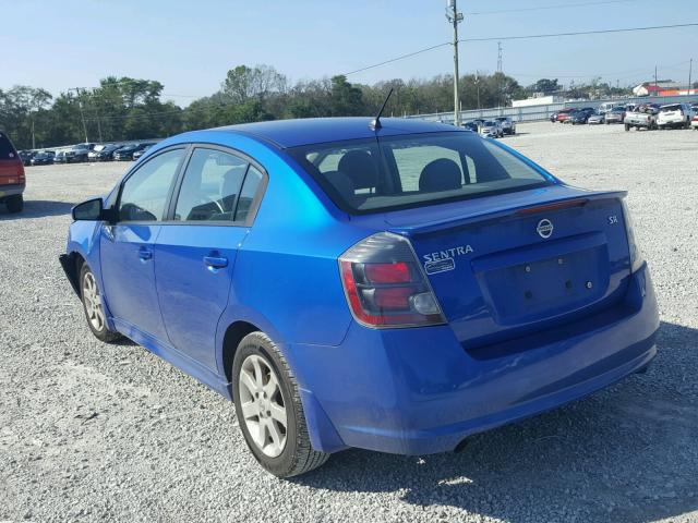 3N1AB6AP1BL665947 - 2011 NISSAN SENTRA 2.0 BLUE photo 3