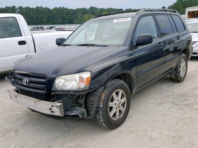 JTEDP21A150073123 - 2005 TOYOTA HIGHLANDER BLACK photo 2