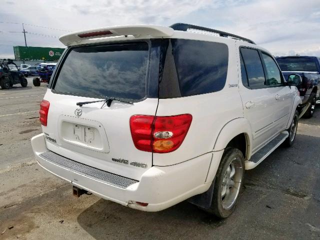 5TDBT48AX2S087412 - 2002 TOYOTA SEQUOIA LI WHITE photo 4