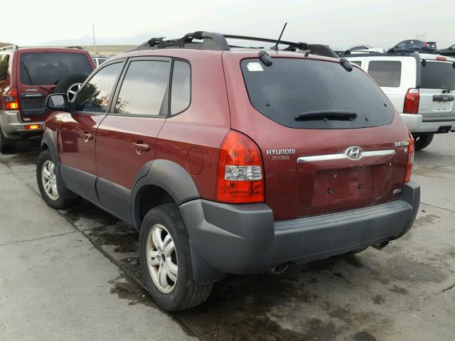 KM8JN72D78U816086 - 2008 HYUNDAI TUCSON SE MAROON photo 3