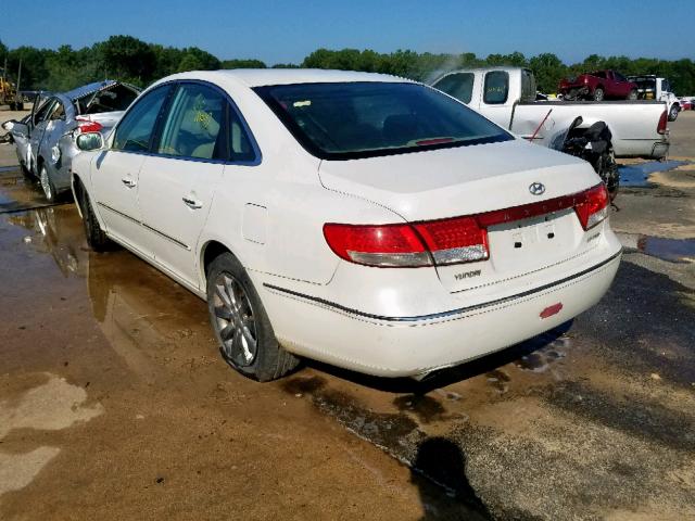 KMHFC46F07A177247 - 2007 HYUNDAI AZERA SE WHITE photo 3